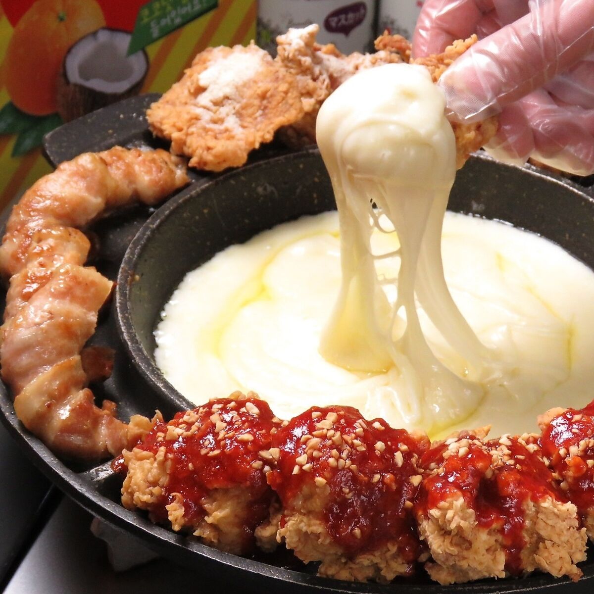 NEW #エビロールサムギョプサルとチョアチキンの融合